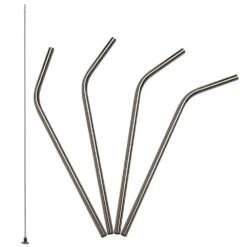 Lurch Trinkhalme Edelstahl, 4er Set Mit Bürste