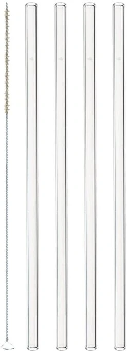 Leonardo Glastrinkhalme CIAO 4er-Set 23 Cm + Reinigungsbürste