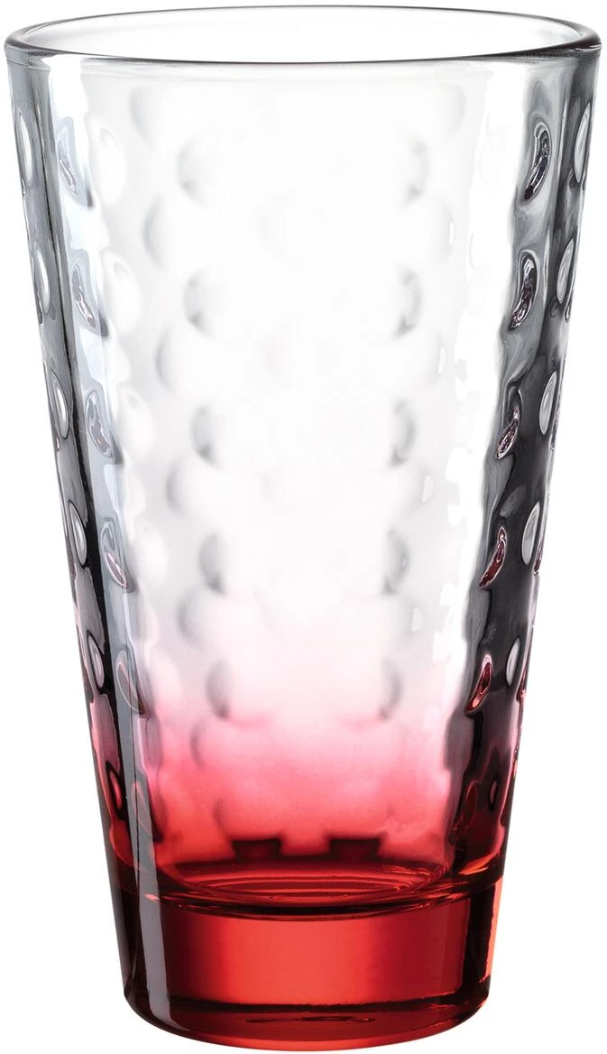 Leonardo Trinkglas OPTIC 300 Ml Rot, 6er-Set 3 Leonardo Trinkglas OPTIC 300 Ml Rot, 6er-Set