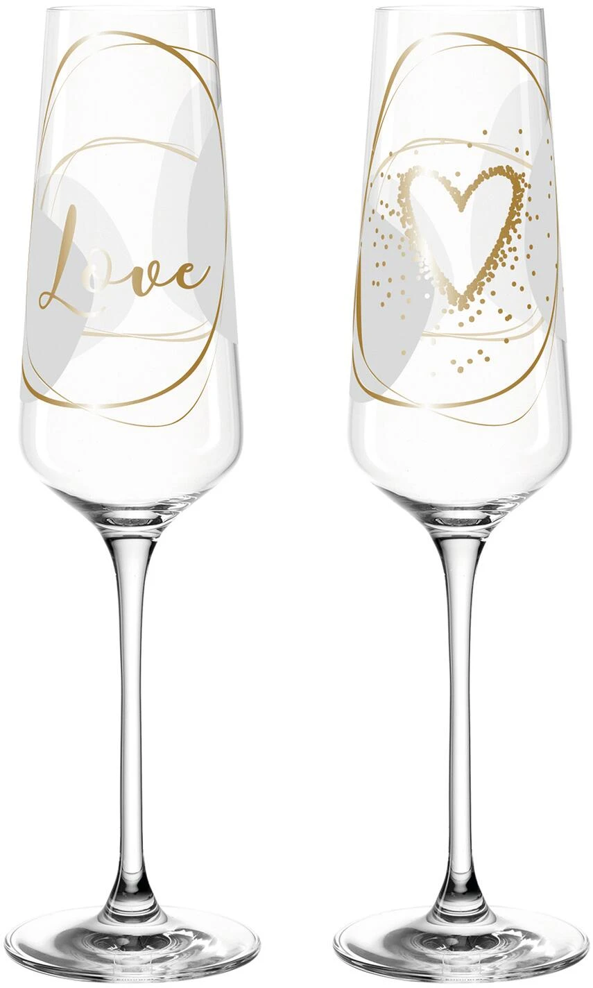 Leonardo 2 Sektgläser PRESENTE 280 Ml ′Love′ 3 Leonardo 2 Sektgläser PRESENTE 280 Ml ′Love′