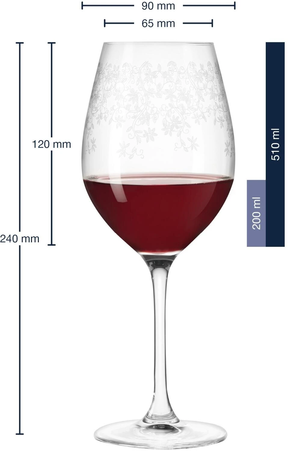 Leonardo Rotweinglas CHATEAU 510 Ml, 6er-Set 6 Leonardo Rotweinglas CHATEAU 510 Ml, 6er-Set – Bild 4