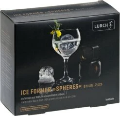 Lurch ICE FORMER Ball, 2er Set -Leonardo Shop 215 RS3770 240730 ICE FORMER Sphere 6cm Verpackung scr