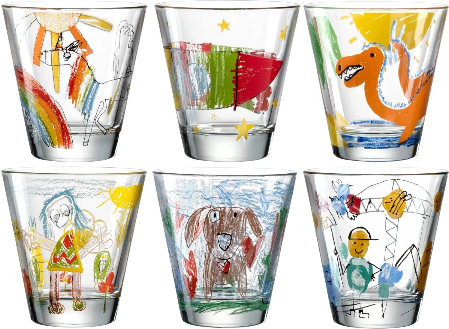 Leonardo Trinkglas BAMBINI 6 Stück Sortiert 215 Ml 3 Leonardo Trinkglas BAMBINI 6 Stück Sortiert 215 Ml