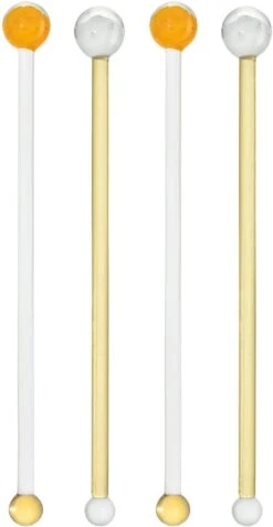 Leonardo Rührer POESIA 4er-Set 20 Cm Orange/weiß