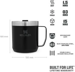 Stanley Camp Mug 0,35l, Schwarz -Leonardo Shop 222 673501 web3