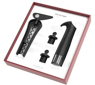 L′Atelier Du Vin Spindelkorkenzieher Chic Monsieur Night Geschenkset 3 L′Atelier Du Vin Spindelkorkenzieher Chic Monsieur Night Geschenkset