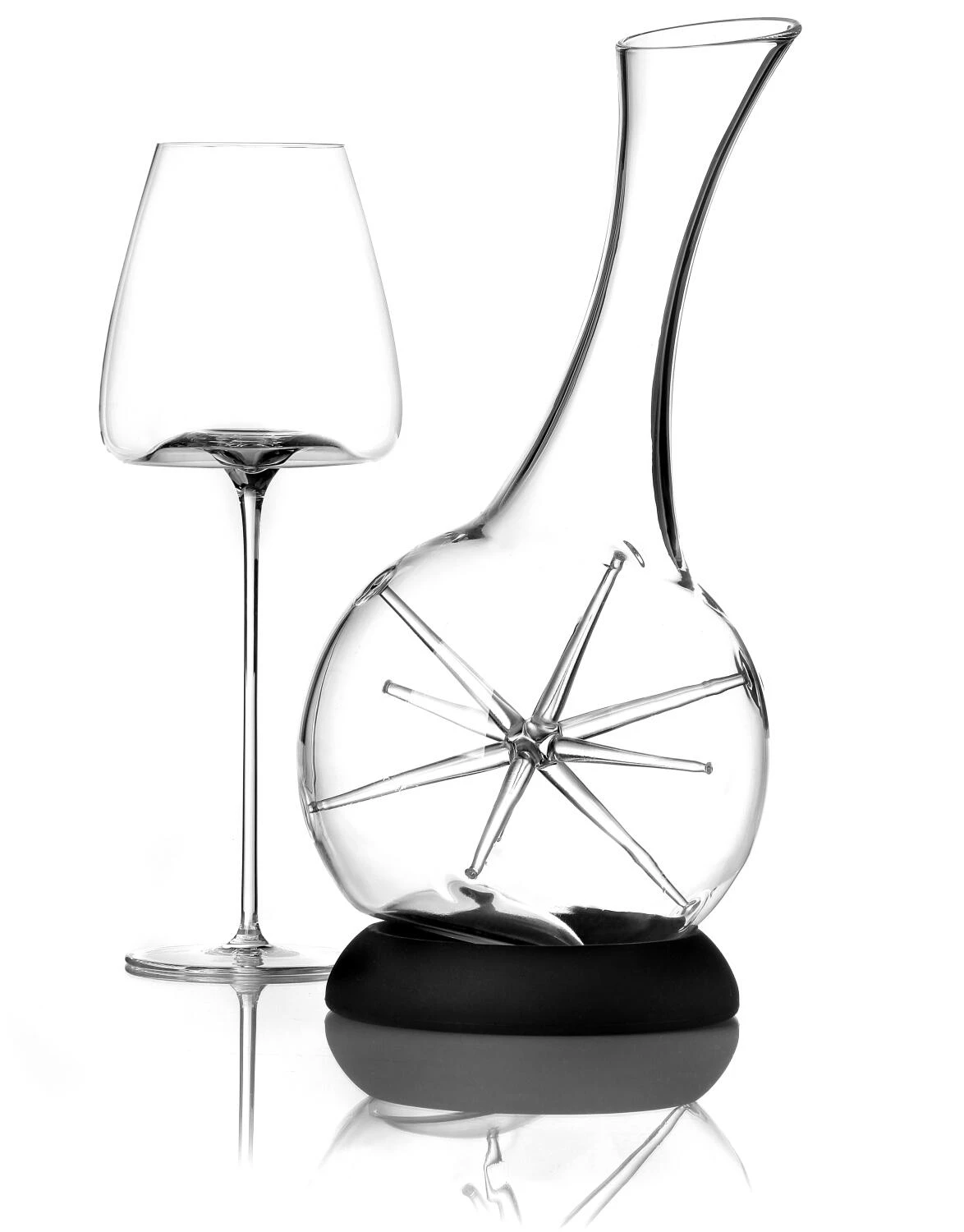 Zieher Dekanter/Karaffe Star Mit Standfuß 4 Zieher Dekanter/Karaffe Star Mit Standfuß – Bild 2